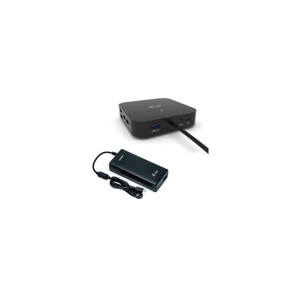 I-TEC USB-C Dual Display Docking Station with Power Delivery and Universal Charger C31DUALDPDOCKPD100W