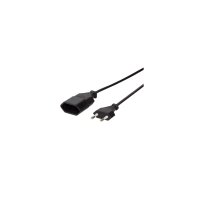 Kabel LogiLink Netzkabelverlängerung CEE7/16 schwarz...