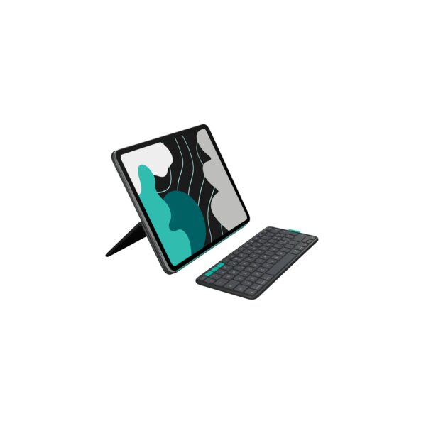 Keyboard Logitech Flip Folio for iPad Pro + iPad  Air 13 gray (DE) (920-013382)