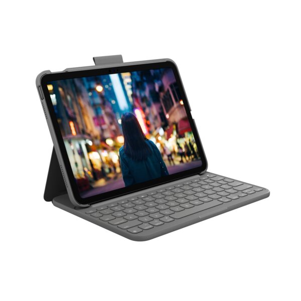 Keyboard Logitech Slim Folio iPad (10th gen) gray (DE) (920-011423)