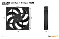 PC- Geh&auml;usel&uuml;fter Be Quiet SilentWings 4 140mm PWM