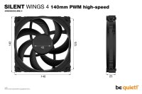 PC- Geh&auml;usel&uuml;fter Be Quiet SilentWings 4 140mm PWM high-speed