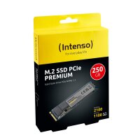 SSD Intenso 250GB M.2 2280 PCIe Premium Gen.3 x4 NVME 1.3...