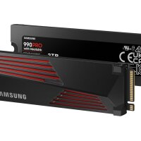 SSD Samsung 990 Pro M.2 2TB NVMe MZ-V9P2T0CW PCIe 4.0 x4 Heatsink