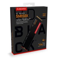 SSD WD Black 4TB SN850X Gaming NVME M.2 PCIe 4.0 x4 WDS400T2X0E