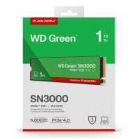 SSD WD Green 1TB SN3000 NVME M.2 PCIe 4.0 x4 WDS100T4G0E