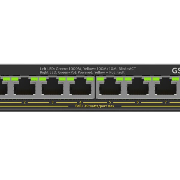 NETGEAR Plus Switch 8-port 10/100/1000 GS308EP-100PES