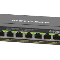 NETGEAR Plus Switch 8-port 10/100/1000 GS308EP-100PES