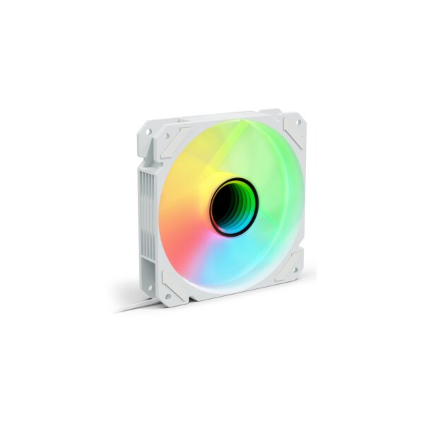 Cooler Sharkoon SHARK Mirror PWM RGB Fan120mm, weiß 4044951042456