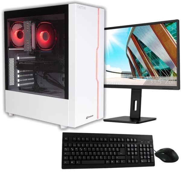 Captiva PC Advanced Gaming R93-474 TFT Bundle (Ryzen 5 7500F/RTX5060 8GB GDDR7/SSD 1TB/16GB/WLAN/Windows 11 Home 64-bit)