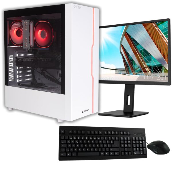 Captiva PC Advanced Gaming R93-530 TFT Bundle (Ryzen 7 5700X/RTX5060 8GB GDDR7/SSD 1TB/16GB/WLAN/Windows 11 Home 64-bit)