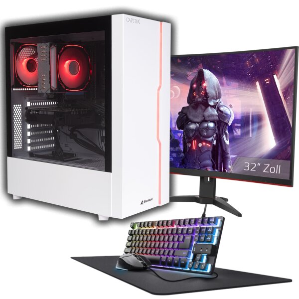 Captiva PC Advanced Gaming R93-544 TFT Bundle (Ryzen 7 5700X/RTX5060 8GB GDDR7/SSD 1TB/32GB/WLAN/w/o OS)