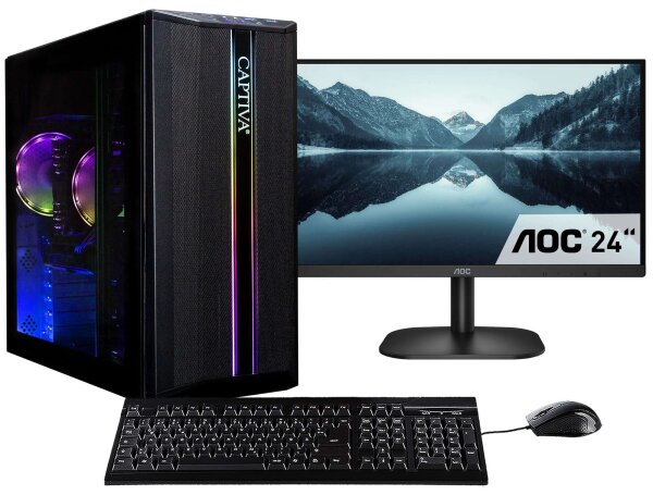 Captiva PC Power Starter R80-026 TFT Bundle (Ryzen 7 5700G/SSD 1TB/32GB/DVD-RW/WLAN/w/o OS)