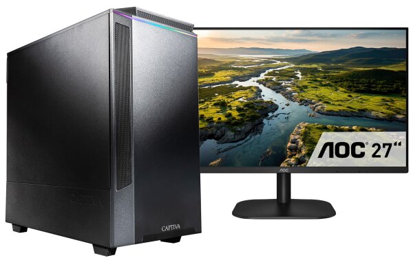 Captiva PC Workstation I75-772 TFT Bundle (i9-12900K/SSD 1TB/32GB/WLAN/Windows 11 Pro 64-bit)
